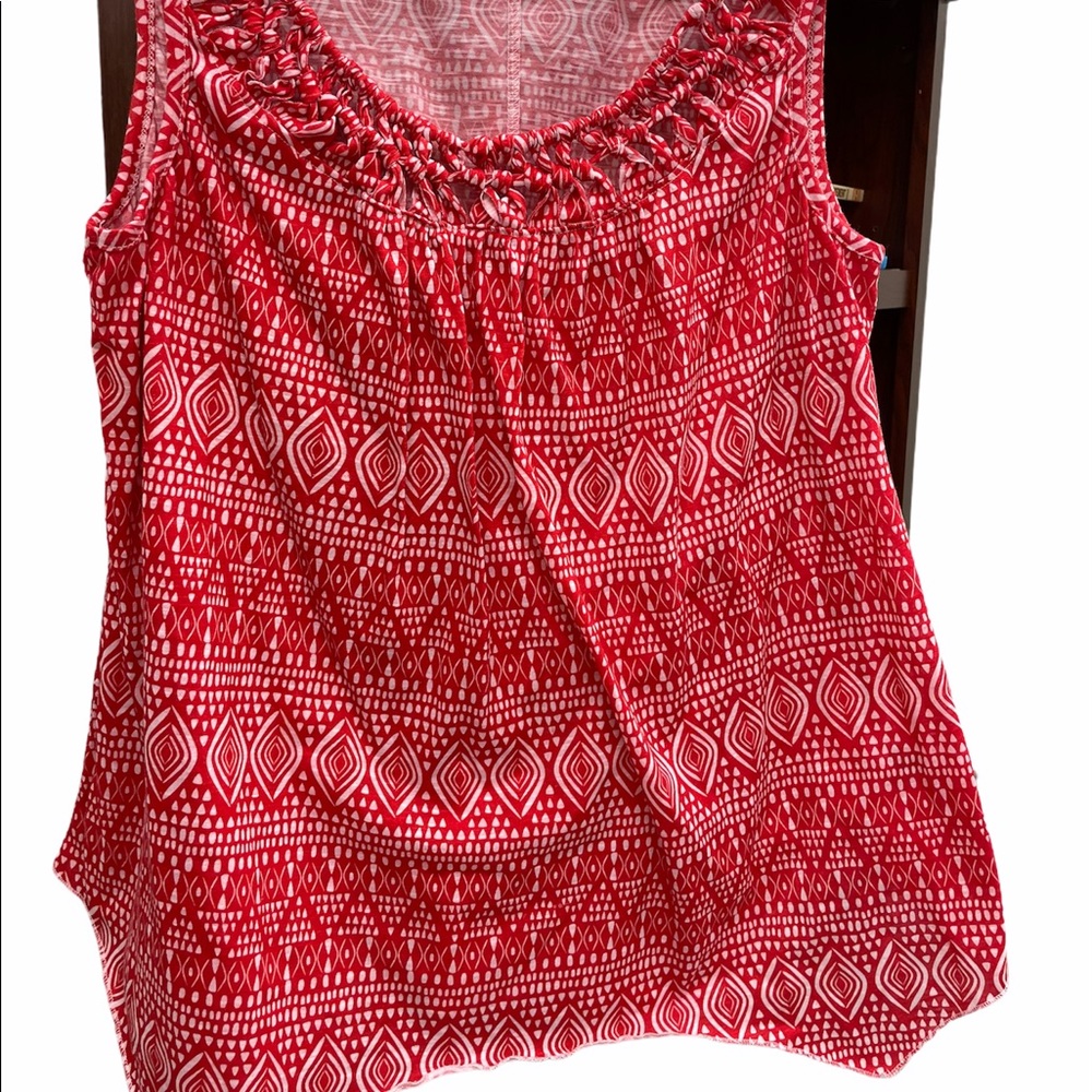 Cato Red and White Woman’s Tank Top Size XL
